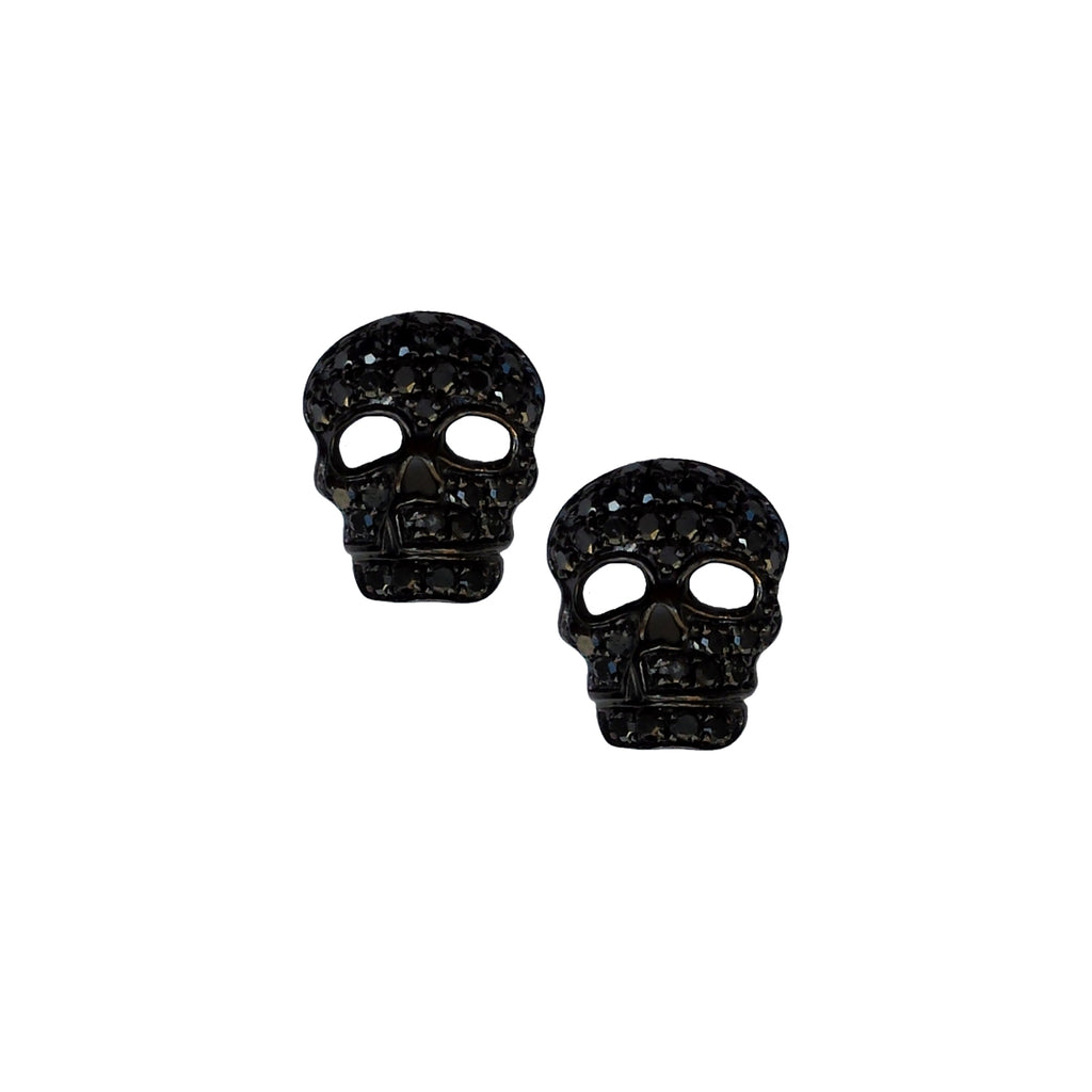 diamond skull earrings