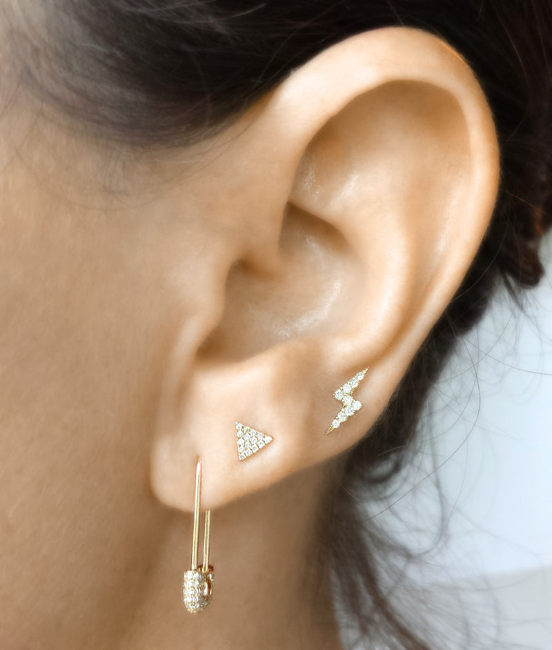 safety pin earrings