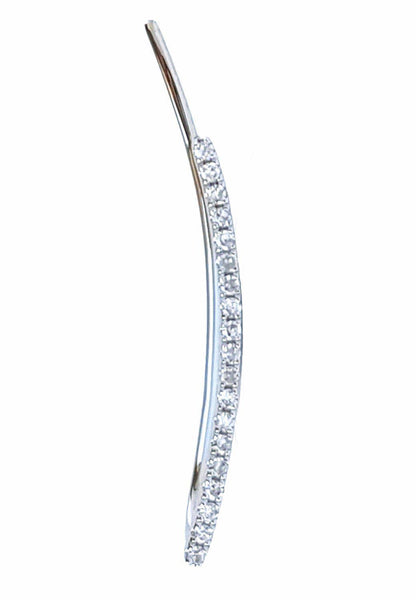 Diamond Curved Stick Climber Earring - The EarStylist by Jo Nayor – The ...