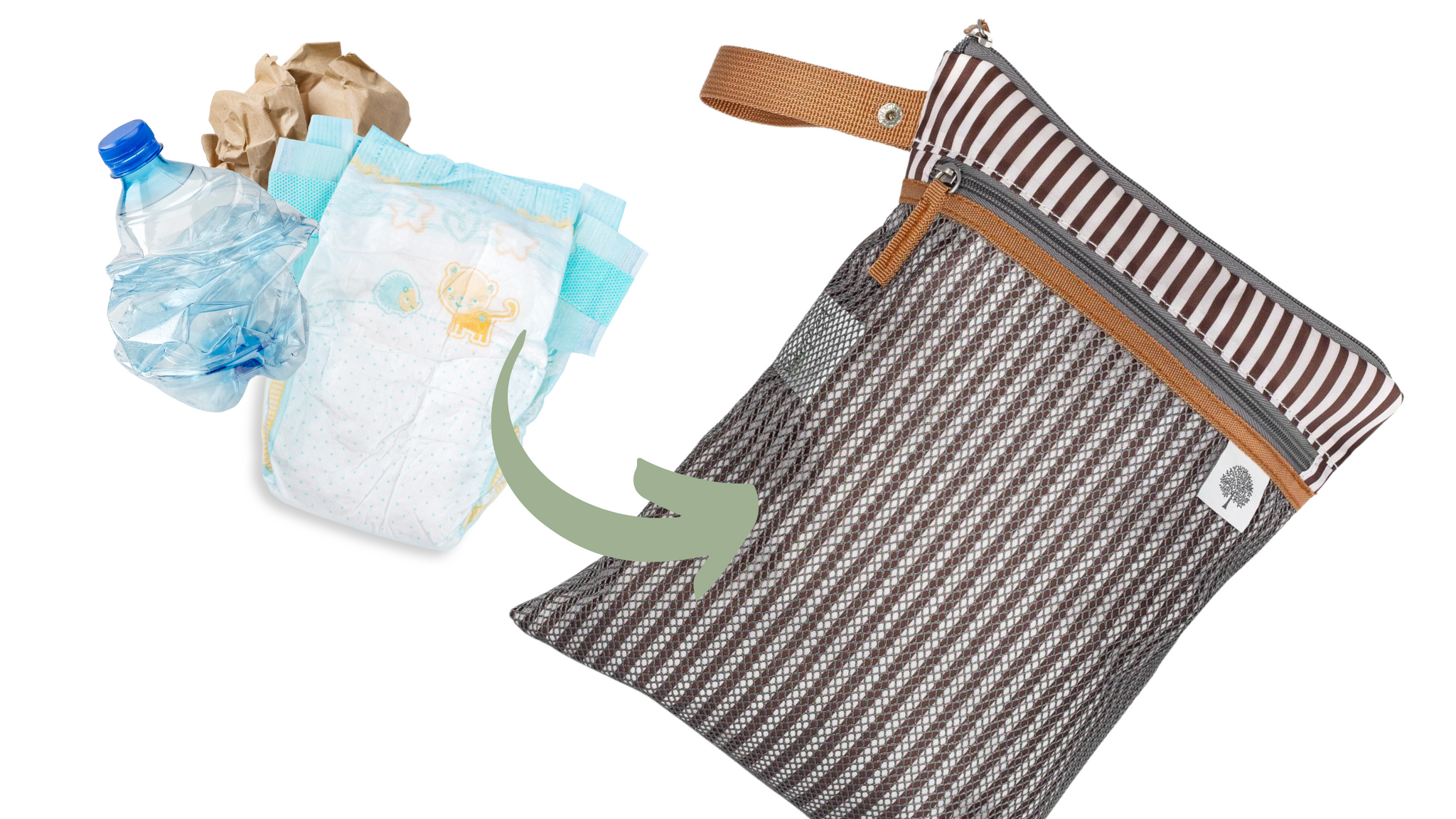 Wet Dry Bag for Holding Trash and Dirty Diapers
