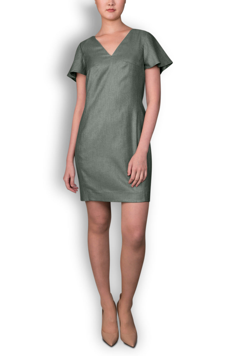 linen look dress