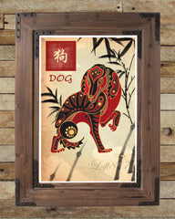 Chinese zodiac art, asian art, japanese art, asian wall art, sumi-e art