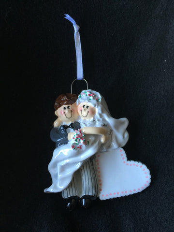 just married beach ornament