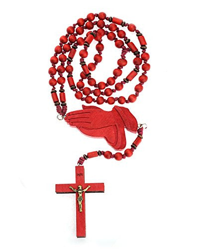 red rosary necklace