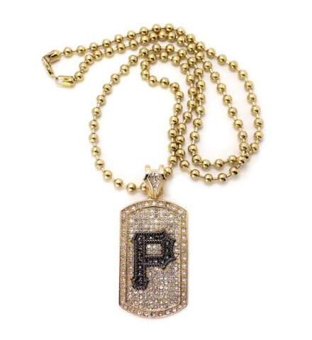 iced out dog tag chain