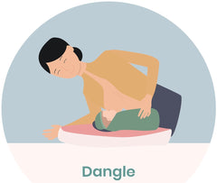 dangle breastfeeding position