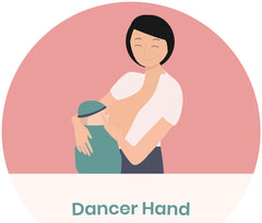dancer hand breastfeeding position