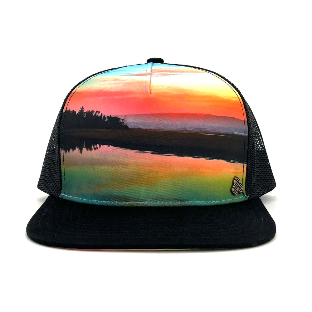 Unisex Horizon Rainbow Trucker Hat | Eco-Friendly Hats