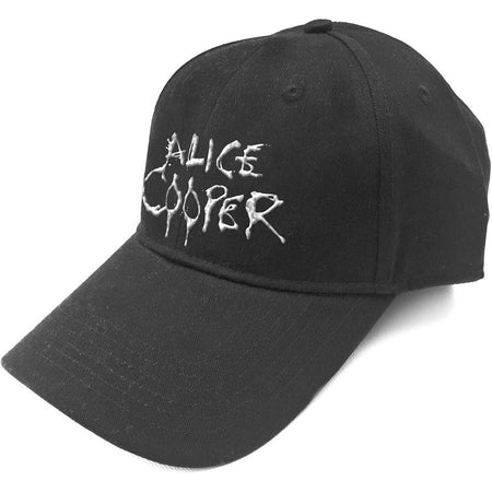Alice Cooper - Silver Logo - Black Baseball Cap
