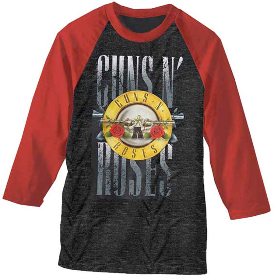 Guns N Roses Stack Logo-Raglan Baseball 