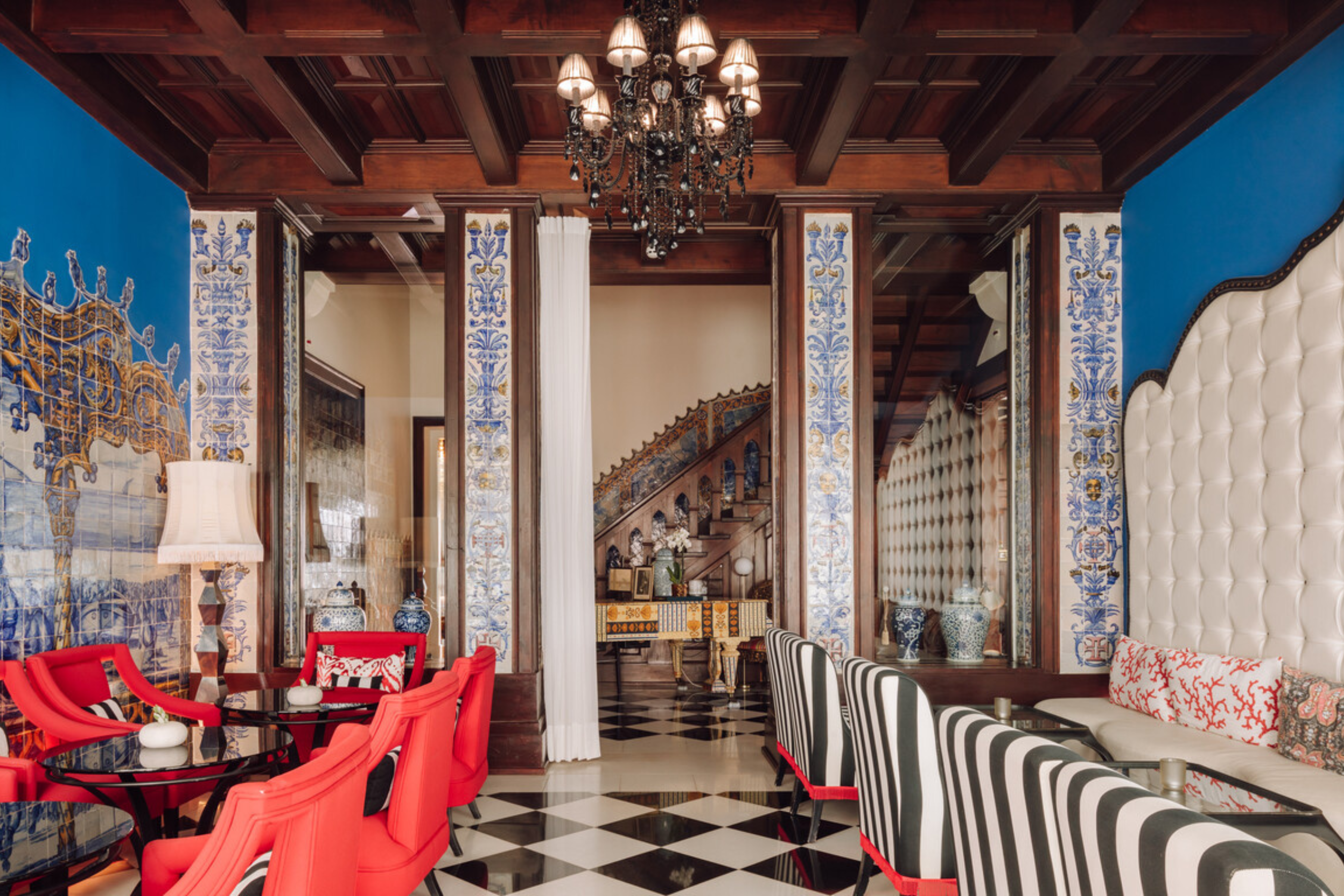 Interiors of mansion at Bela Vista Hotel & Spa, Lagos, Portugal