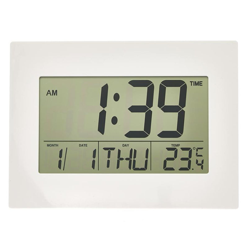 Buy Checkmate Warren Calendar Digital Alarm Clock 23cm Online Oh Clocks