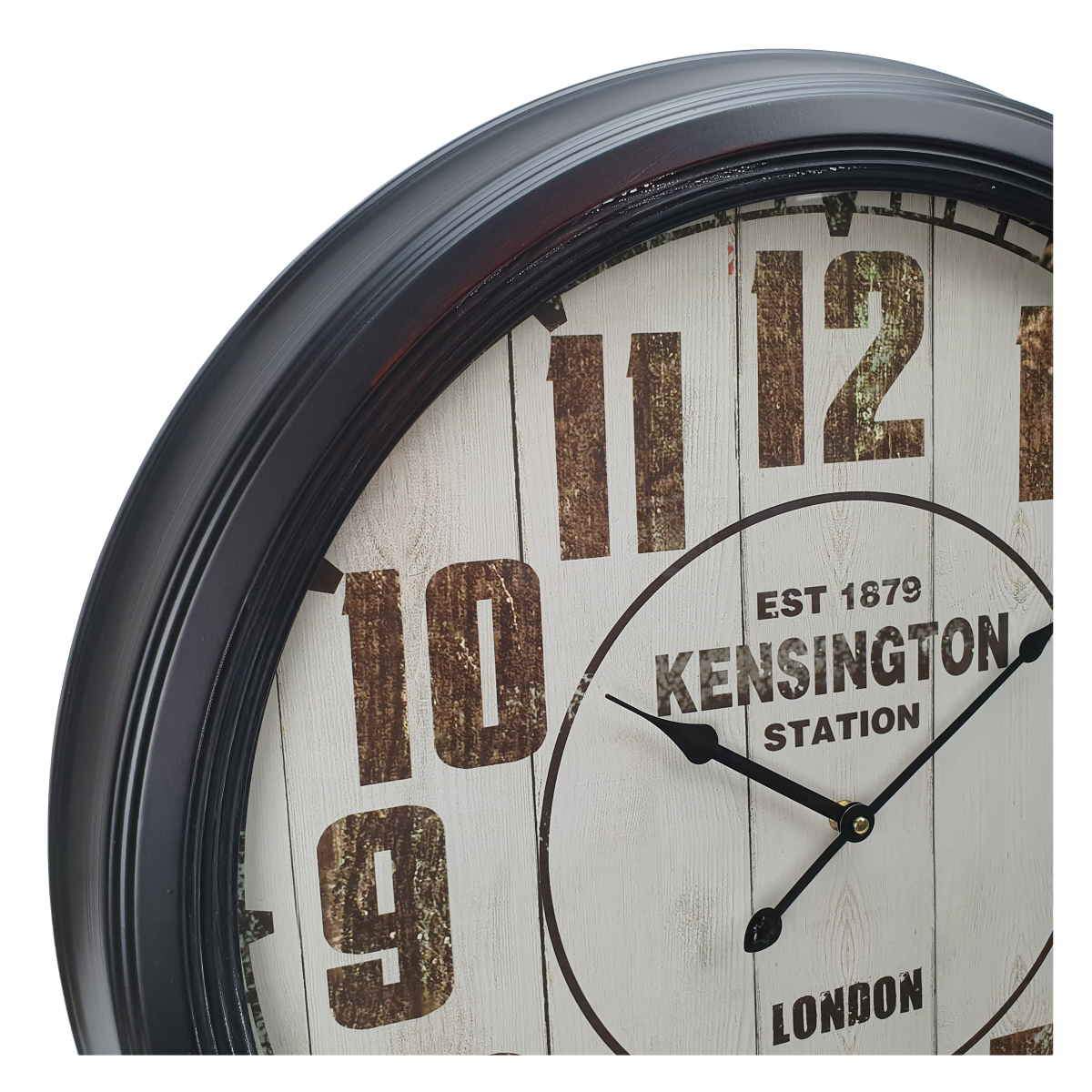 New Kensington Station Extra Large Vintage Metal Wall Clock