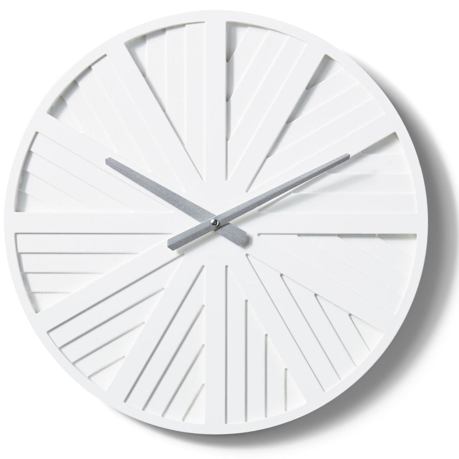 Shop Hadley Wall Clock White/Natural - 80cm x 6cm at Sleeping