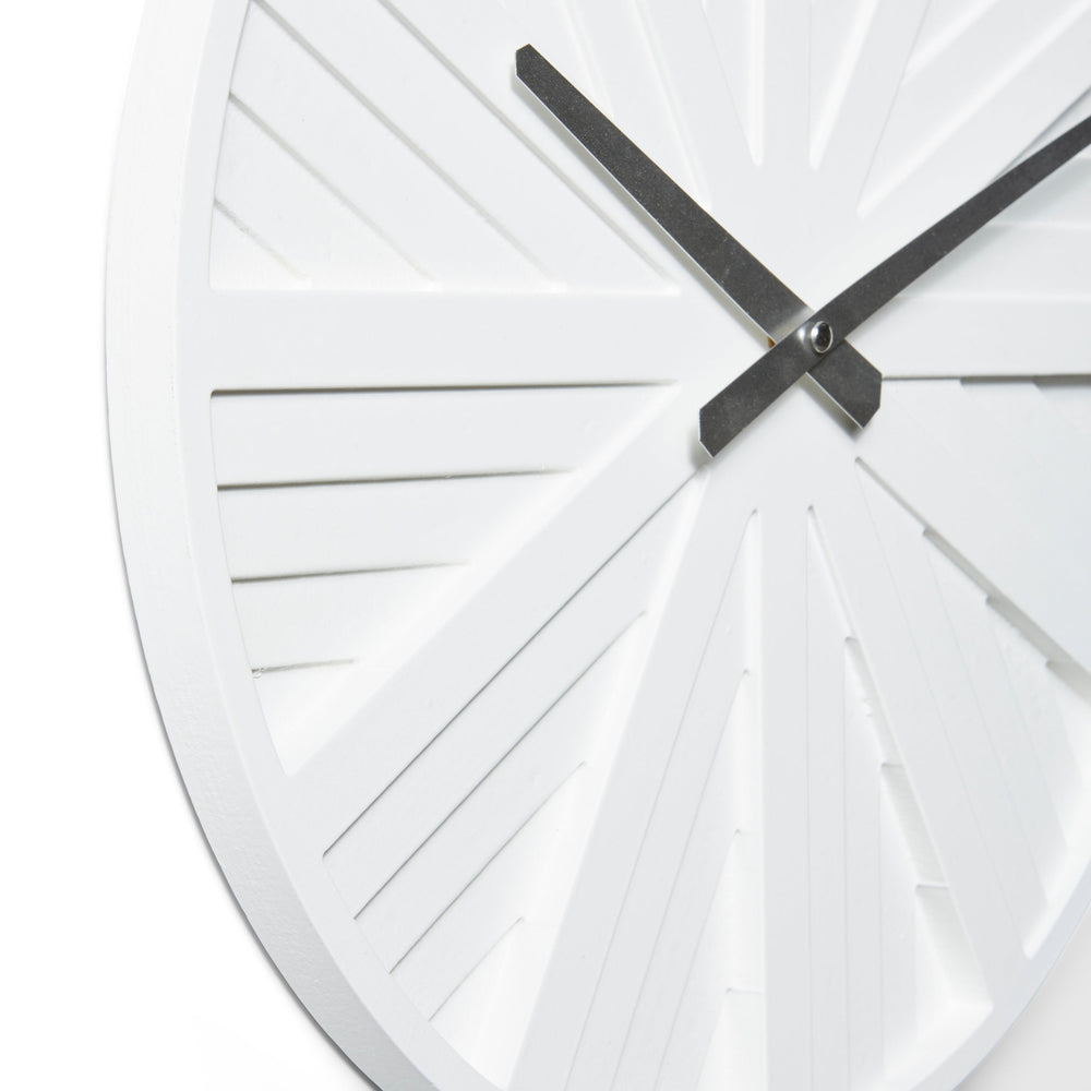 Buy Hadley Wall Clock White/Natural - 80cm x 6cm - James Lane Australia