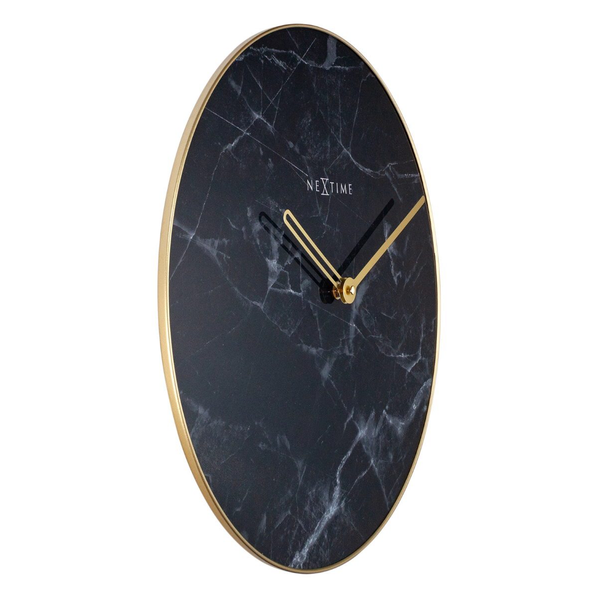 Buy Nextime Marble Wall Clock Black 40cm Online Oh Clocks