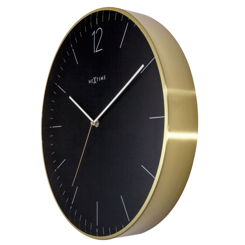NeXtime Very Essential Wall Clock Black Gold 40cm 573258ZW 3