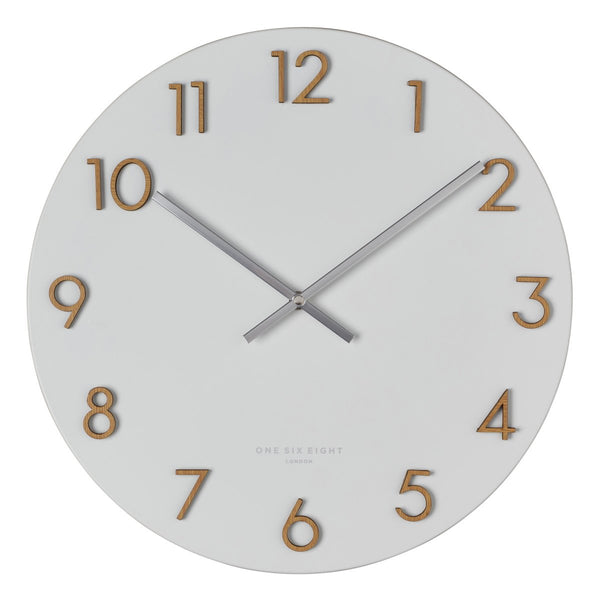Buy One Six Eight London Katelyn Metal Wall Clock White 40cm - Oh Clocks