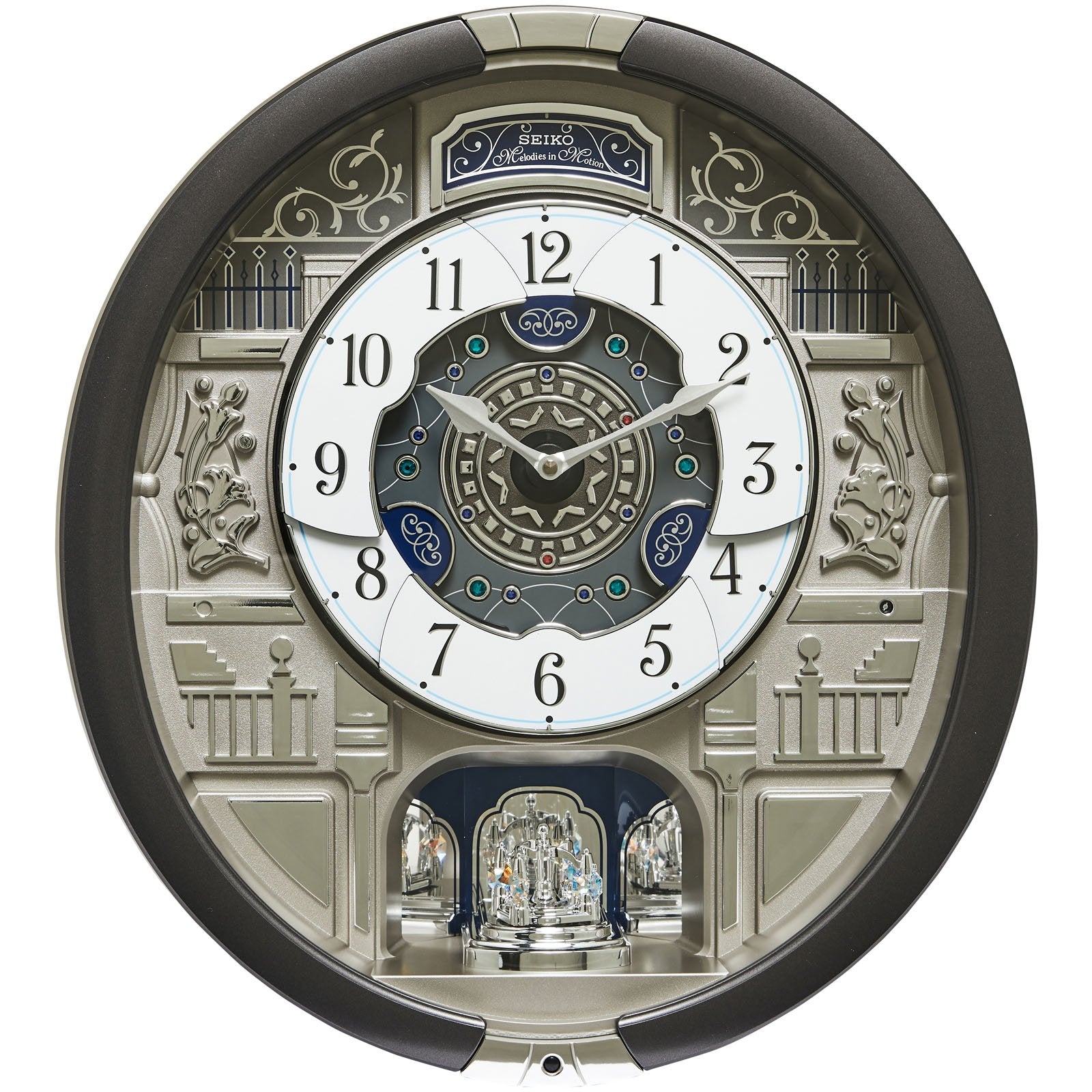 Buy Seiko Ashton Melodies In Motion Rotating Dial Wall Clock 45cm – Oh  Clocks