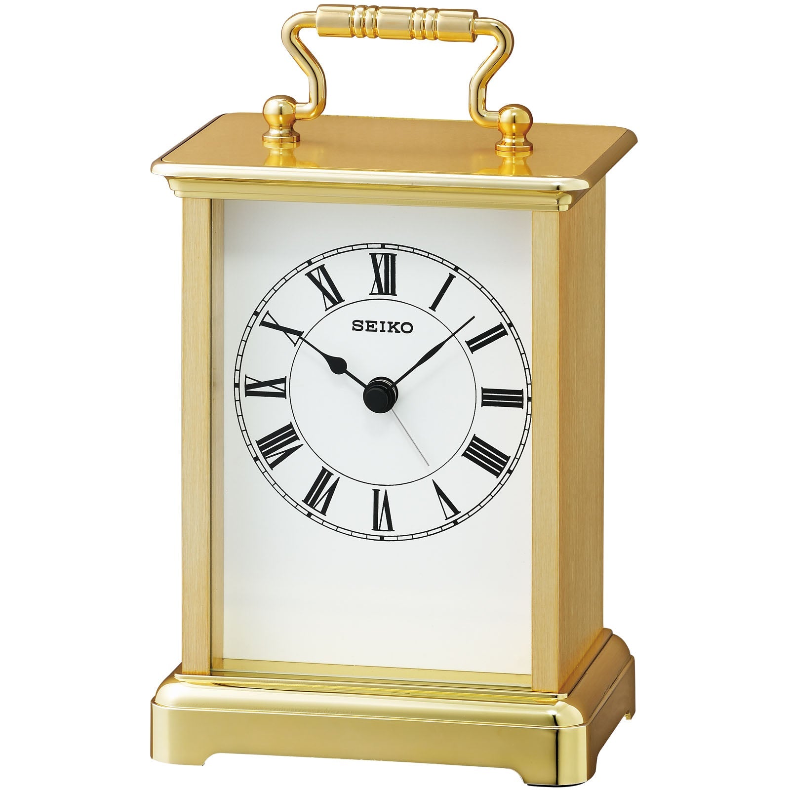 Buy Seiko Audrey Elegant Gold Carriage Desk Alarm Clock 14cm – Oh Clocks