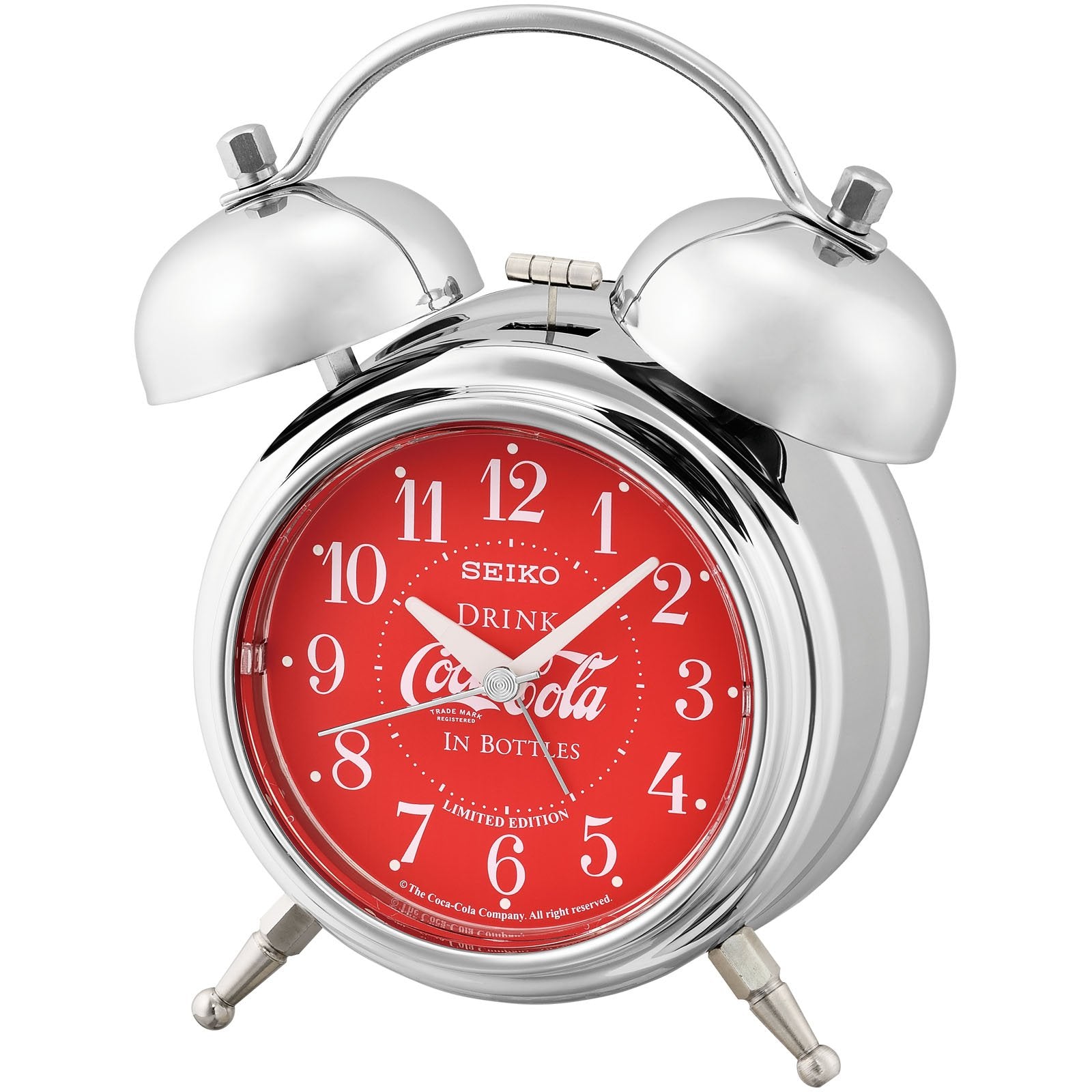 Seiko Coca Cola Limited Edition Bell Alarm Clock Silver & Red – Oh Clocks