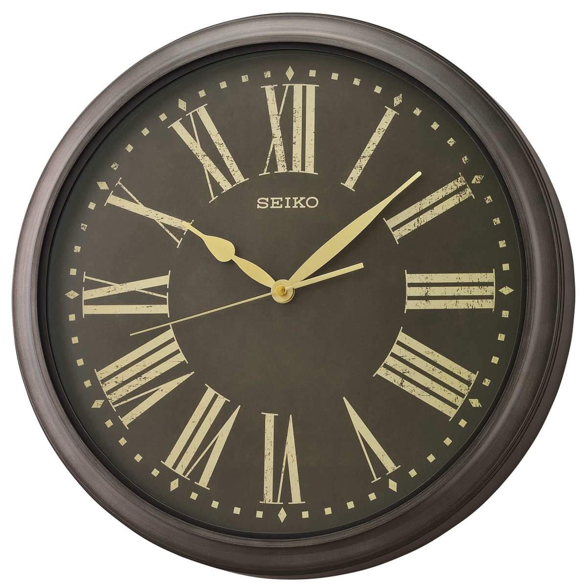 Buy Seiko Peterson Outdoor Wall Clock Antique Black 41cm Online Oh Clocks