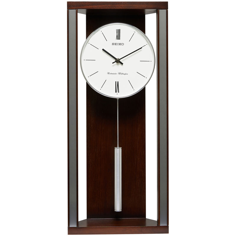 Buy Seiko Rayden Wooden Pendulum Chiming Wall Clock 65cm Online – Oh Clocks