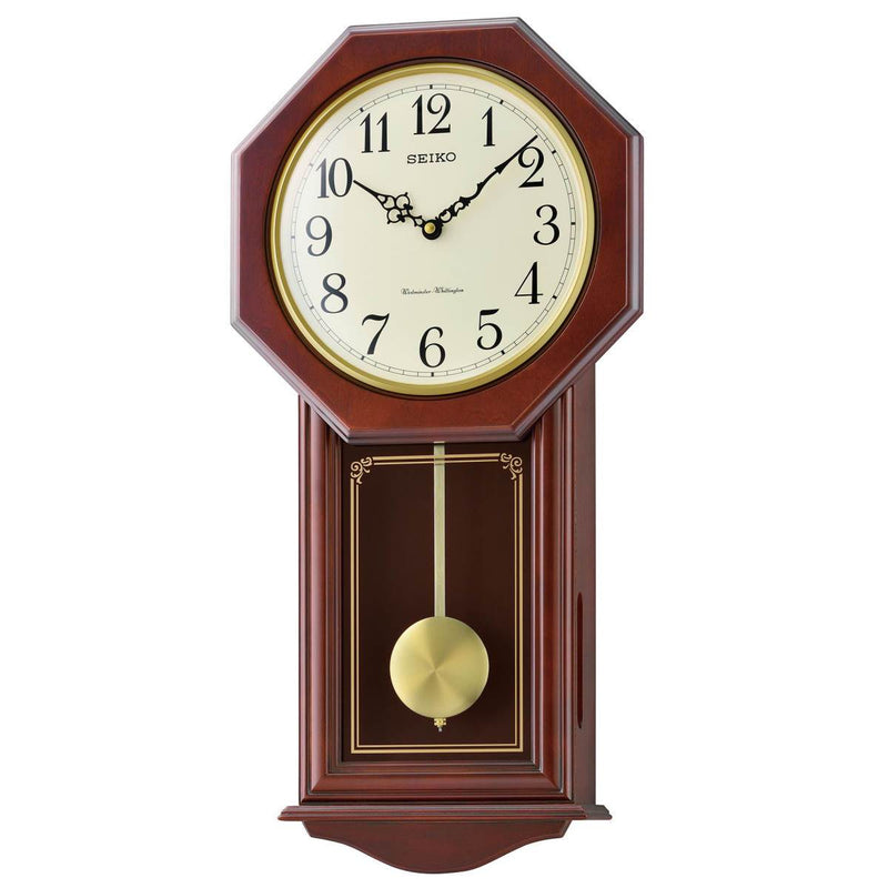 Buy Seiko Reinold Wooden Pendulum Chiming Wall Clock 60cm Online – Oh Clocks