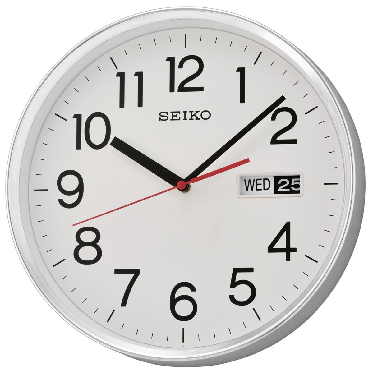 Buy Seiko Ridley Day Date Calendar Wall Clock 31cm Online – Oh Clocks