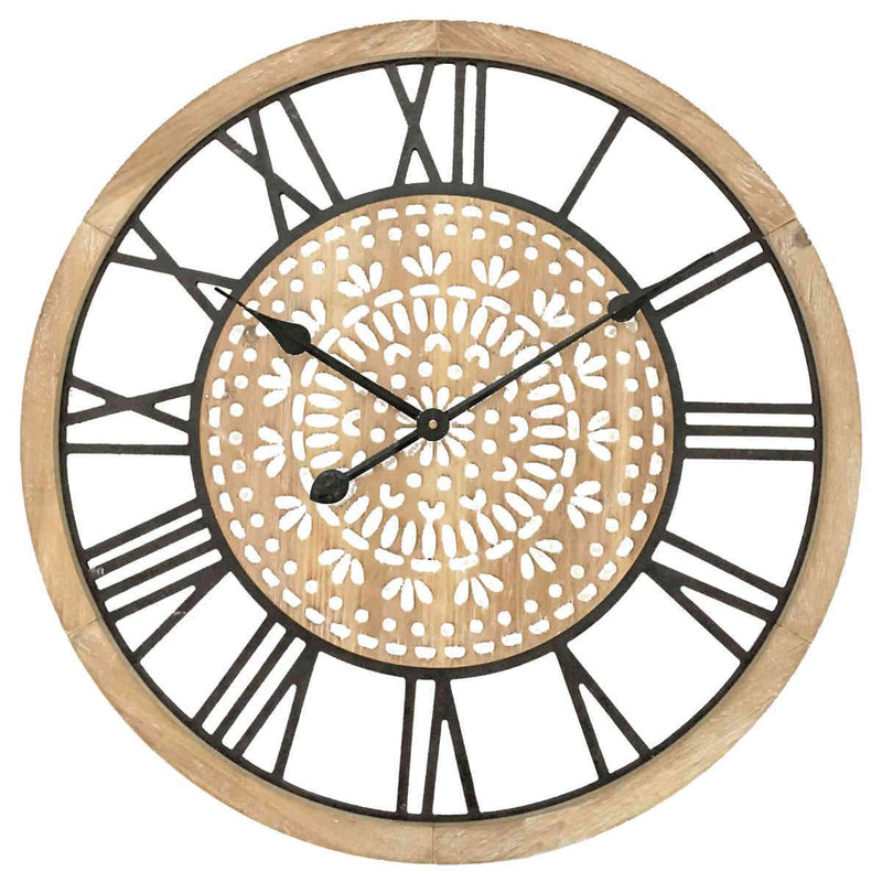 Buy Carved Industro Hamptons Wall Clock 60cm Online – Oh Clocks