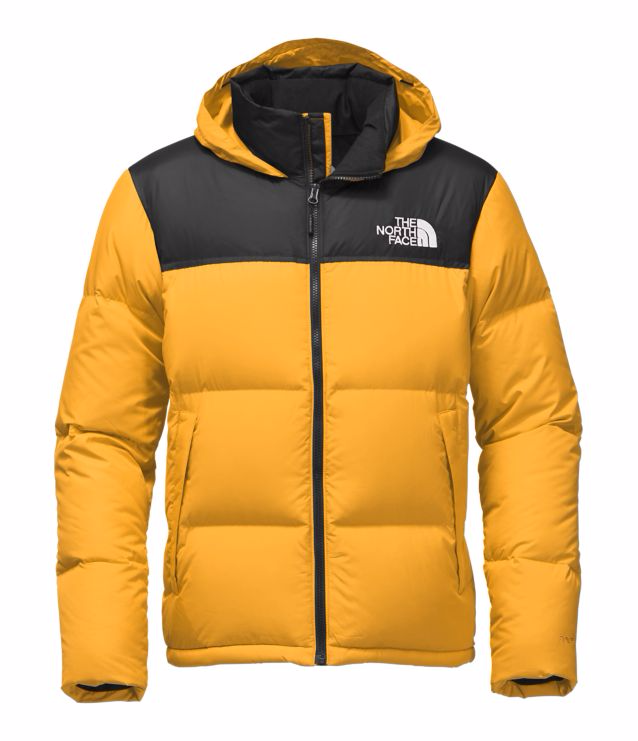 the north face nuptse jacket yellow