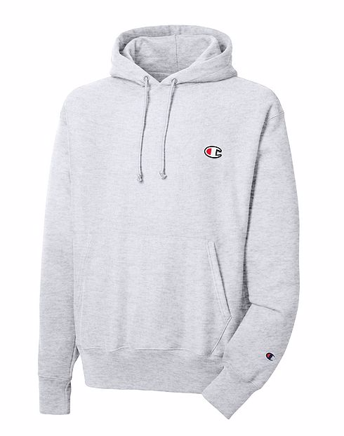 champion hoodie mens silver