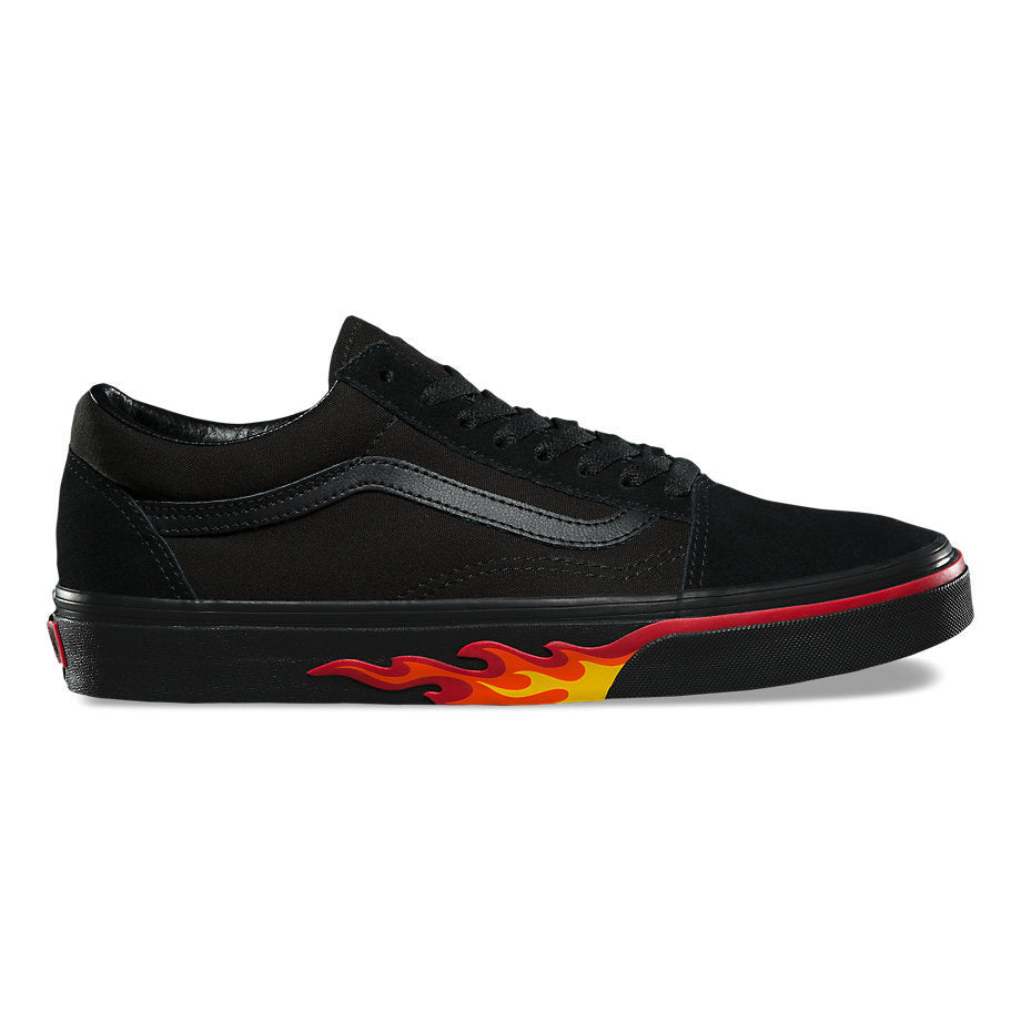 vans old skool with flame