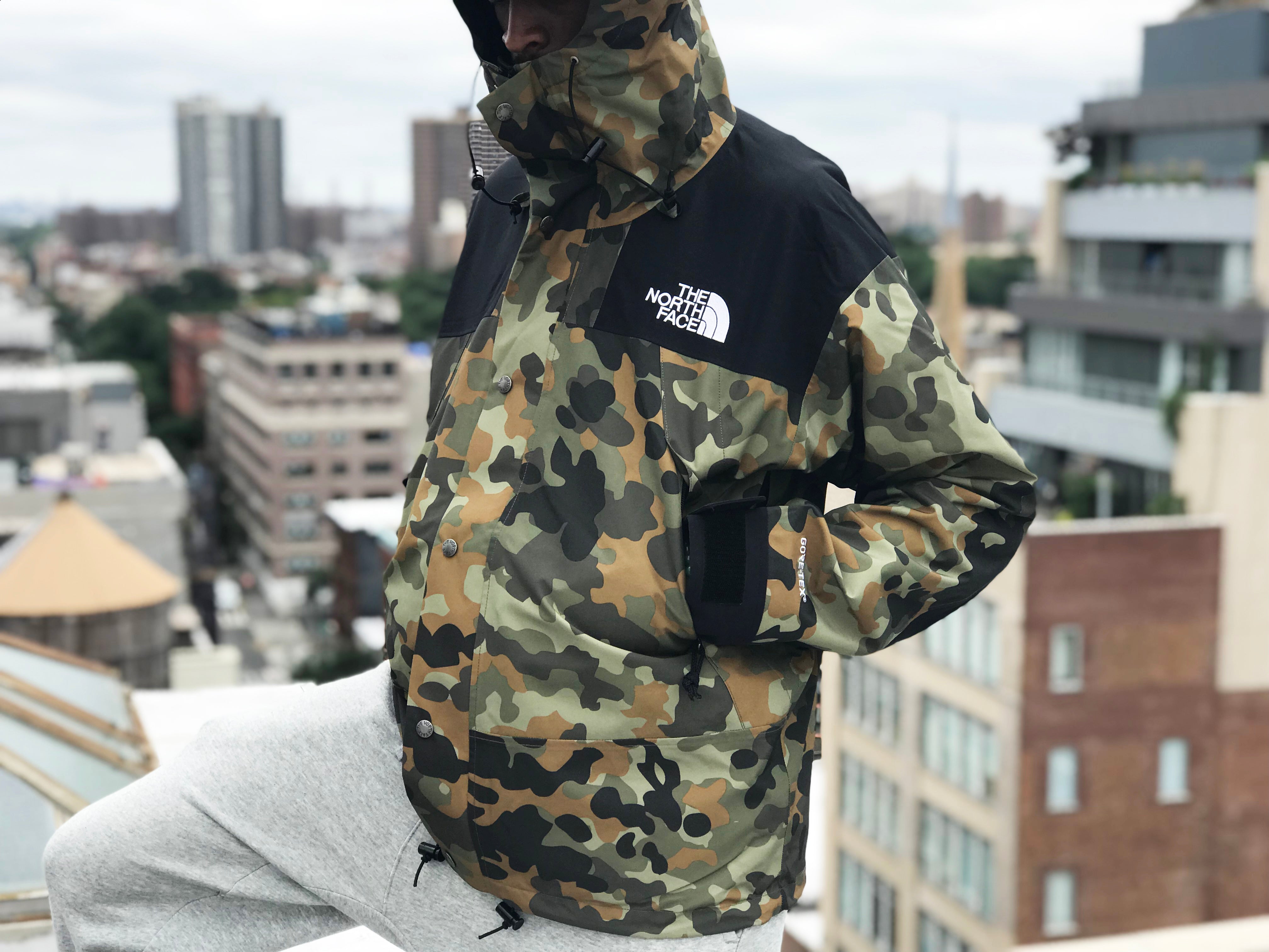 the north face 1990 mountain jacket gtx camo