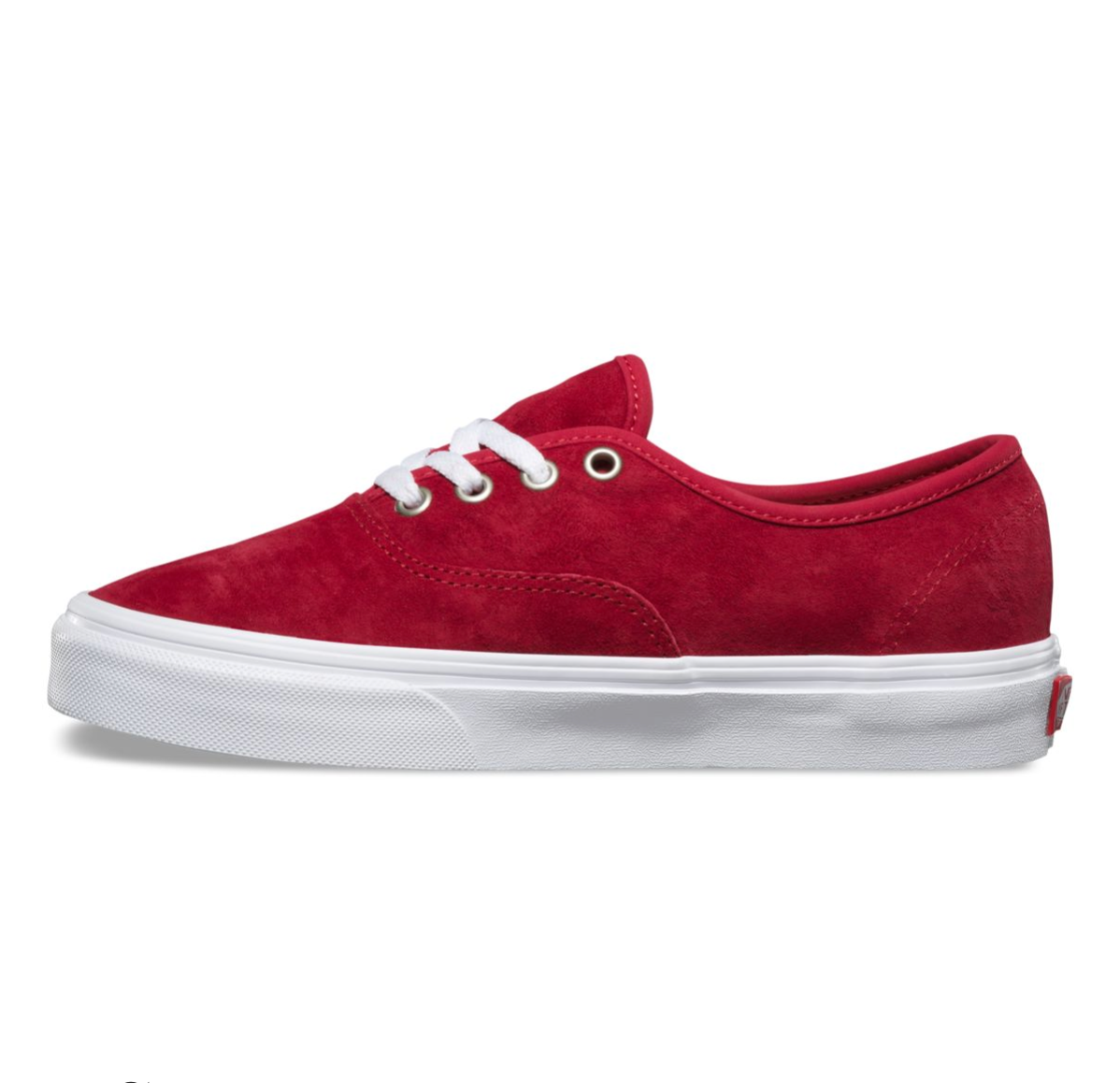 vans authentic red suede