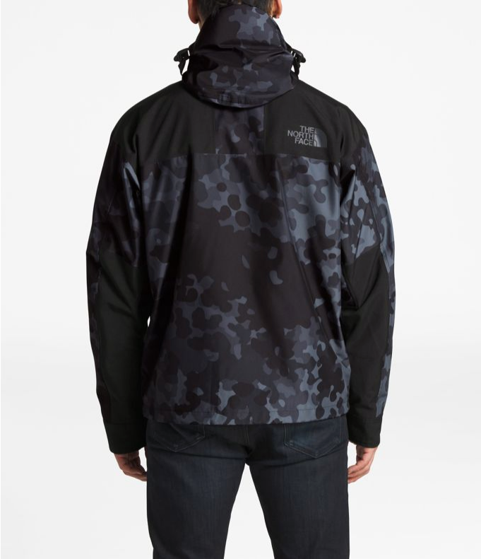 tnf black macrofleck print