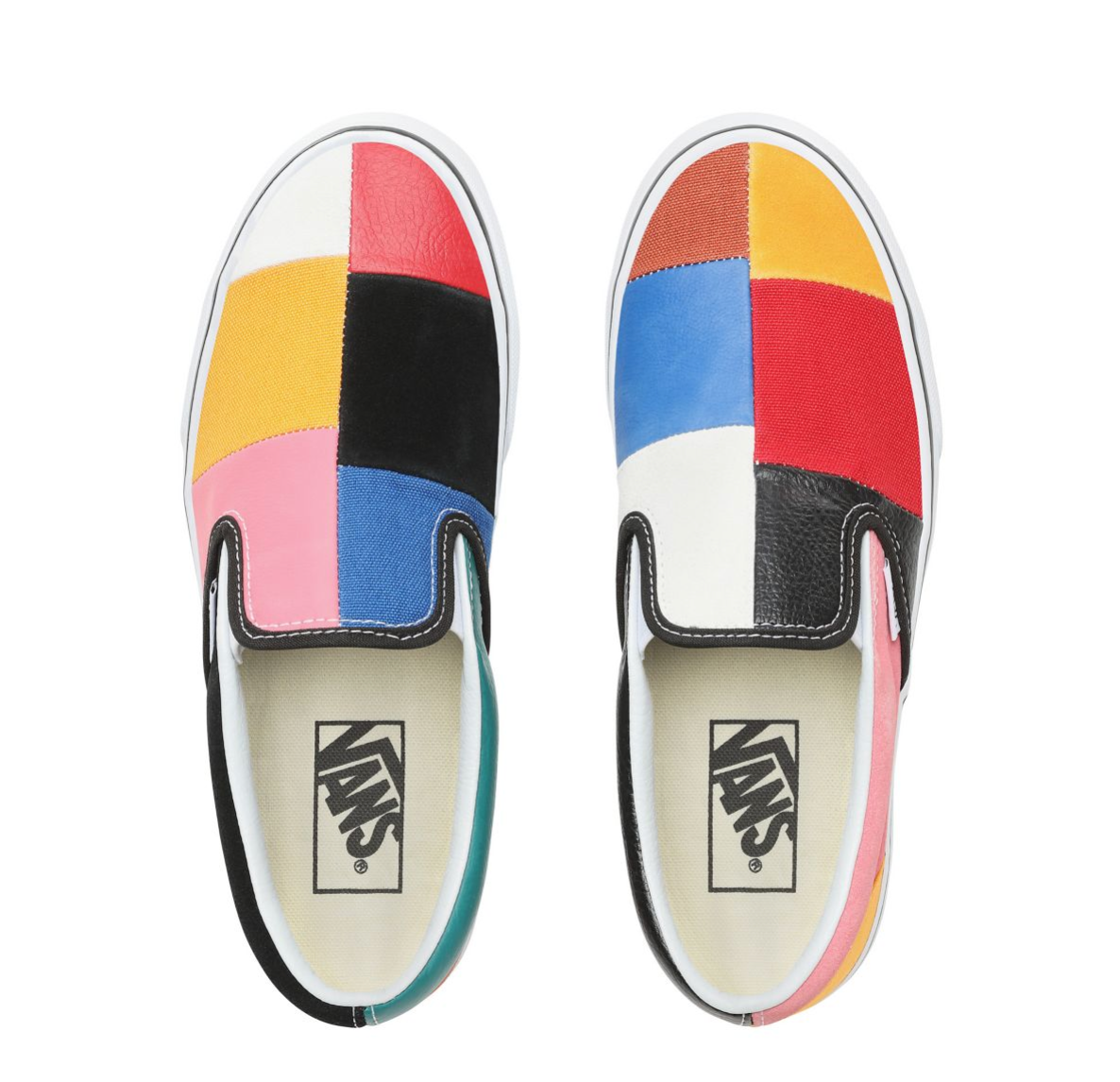 vans patchwork slip on multi