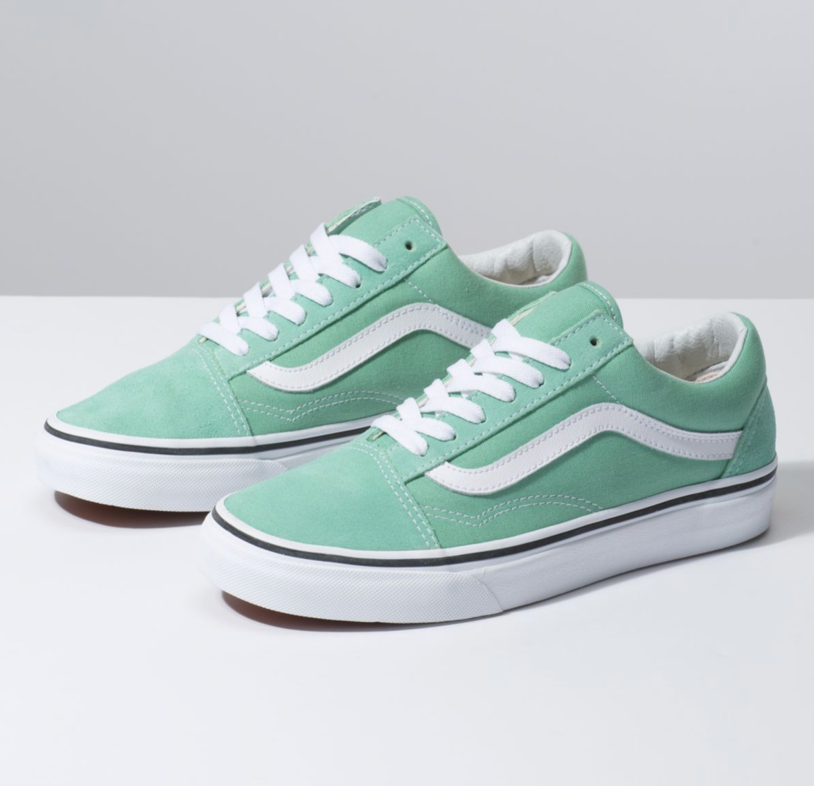 vans neptune green slip on