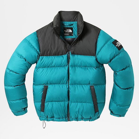 the north face 1992 nuptse jacket in everglade green