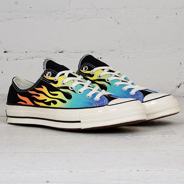 converse rainbow flame