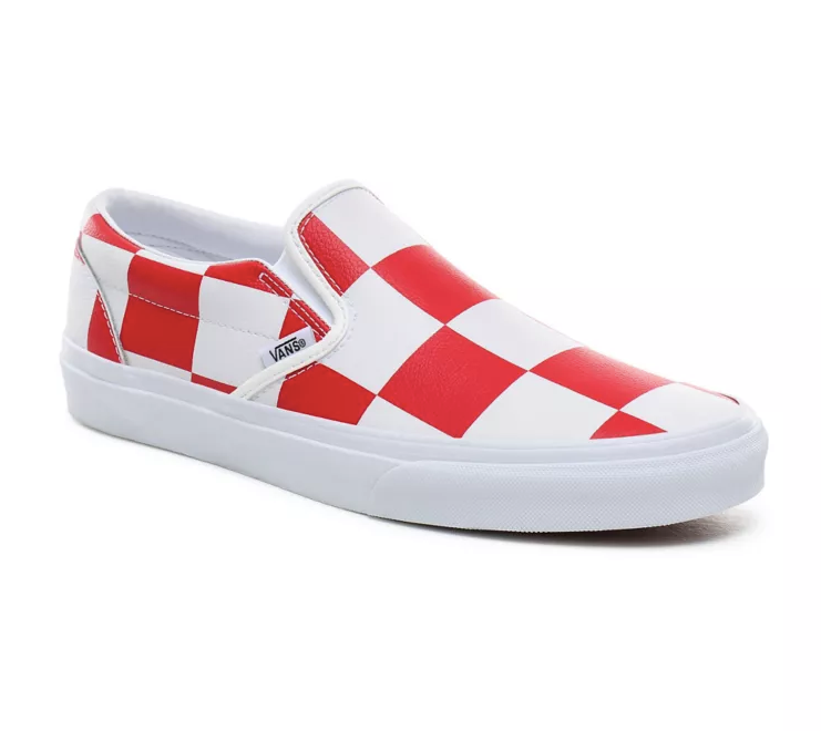 red and white vans