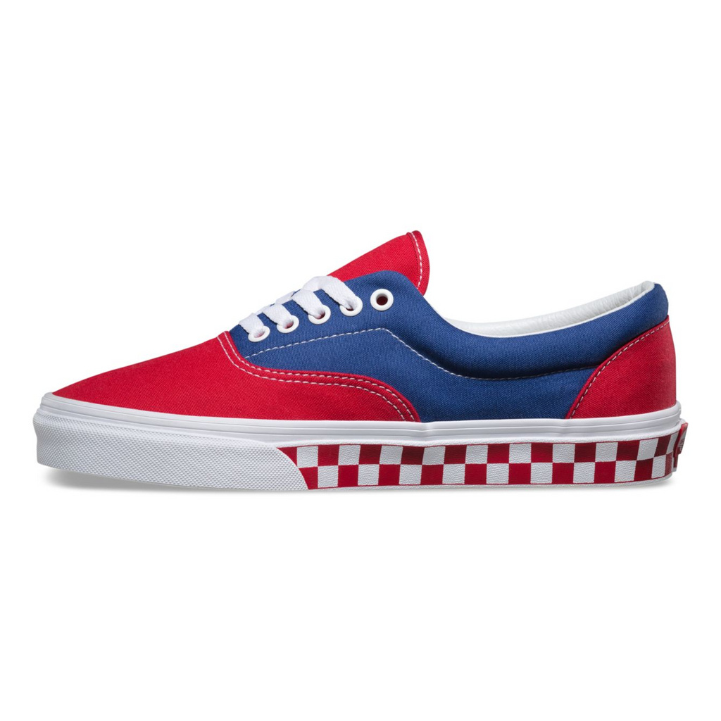 vans red and blue checkerboard