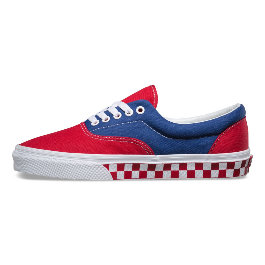 vans checkerboard blue and red