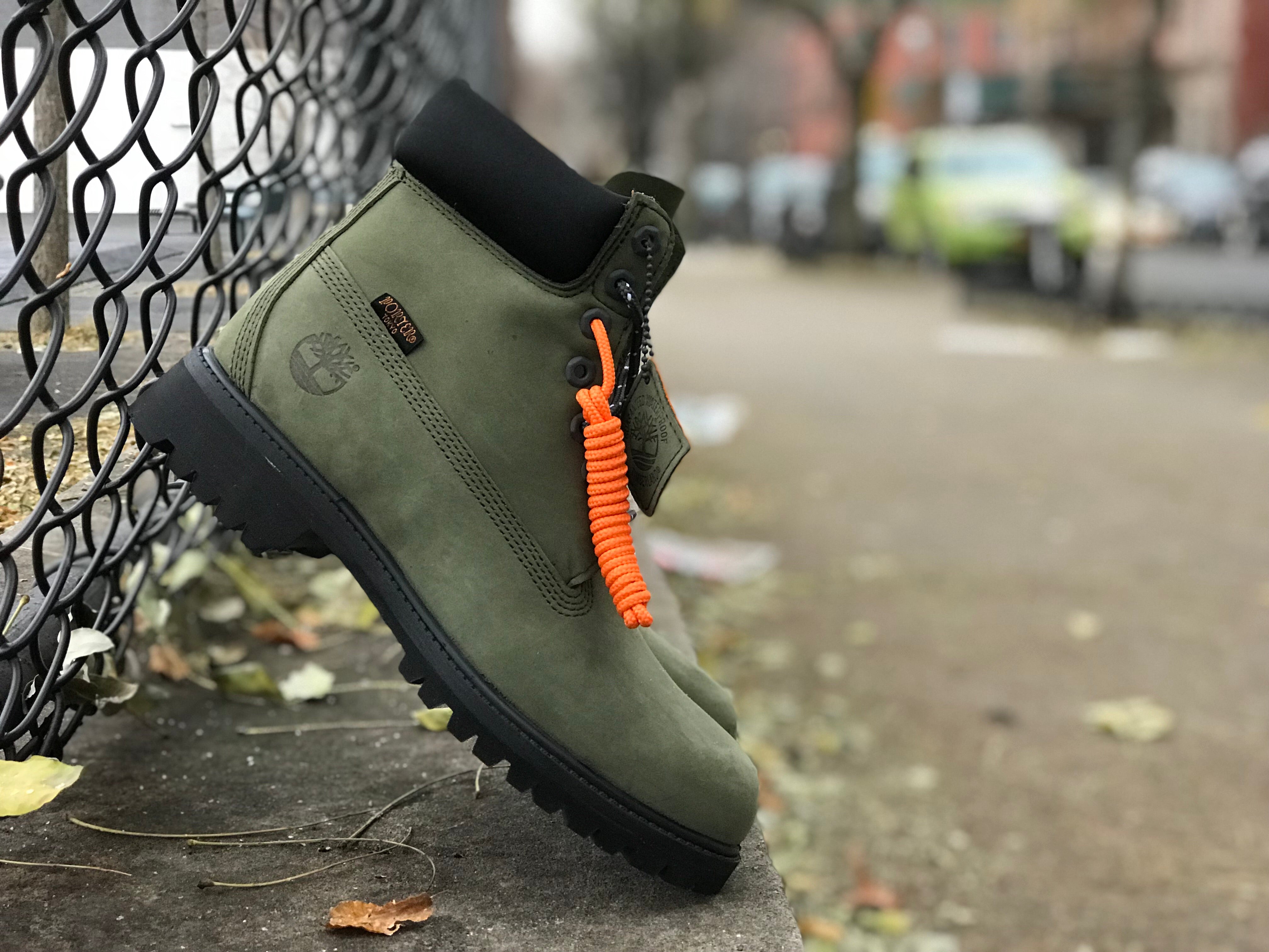 light green timberland boots