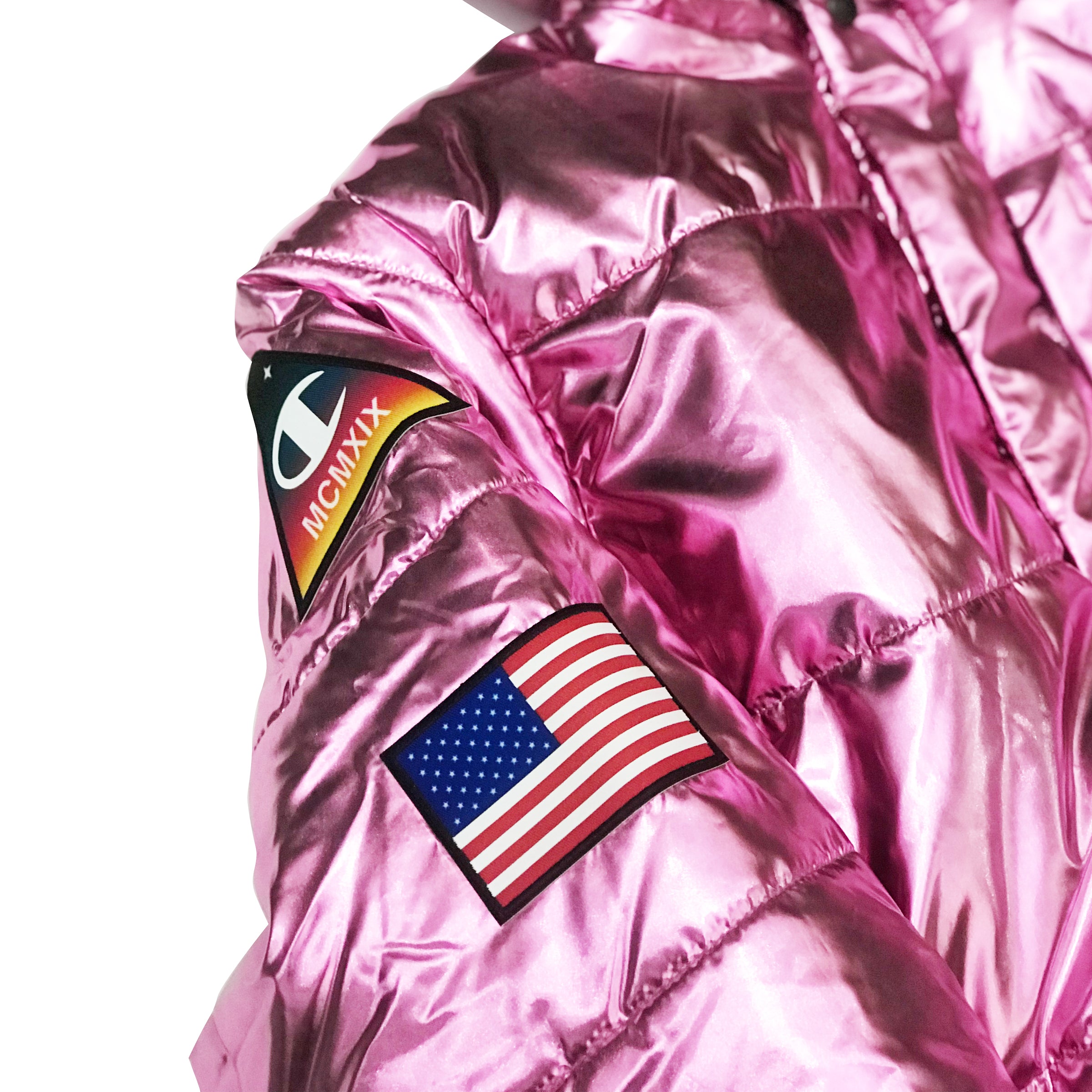 Champion USA Metallic Puffer Jacket 