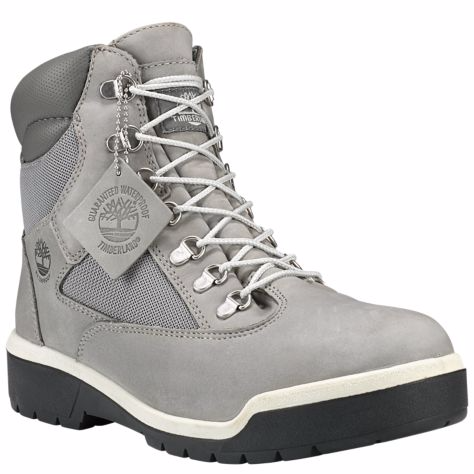 gray timberland field boots