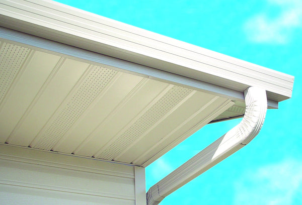 White Fascia Gutter on a home