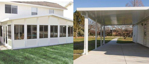 gutter guard for patio room, awning and carport gutter