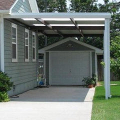 carport gutter clog, difficult to fit with a gutter guard