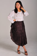 Silk Brown Skirt